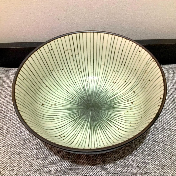Japanese Blue Noodle Bowl Ceramic - Picture 1 of 5